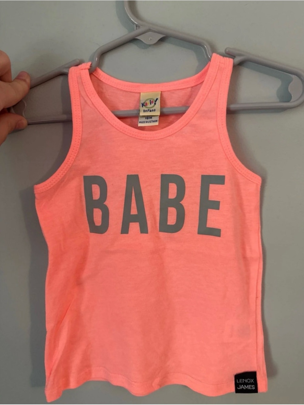 Lenox James Neon coral unisex BABE Tank Top